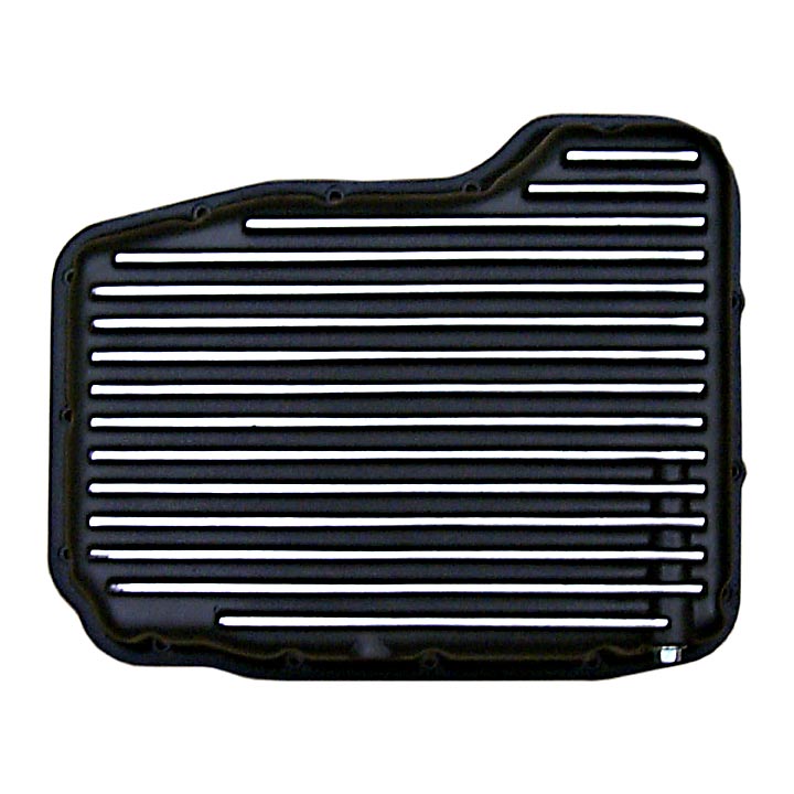 Transmission pan with drain plug for 4L80E